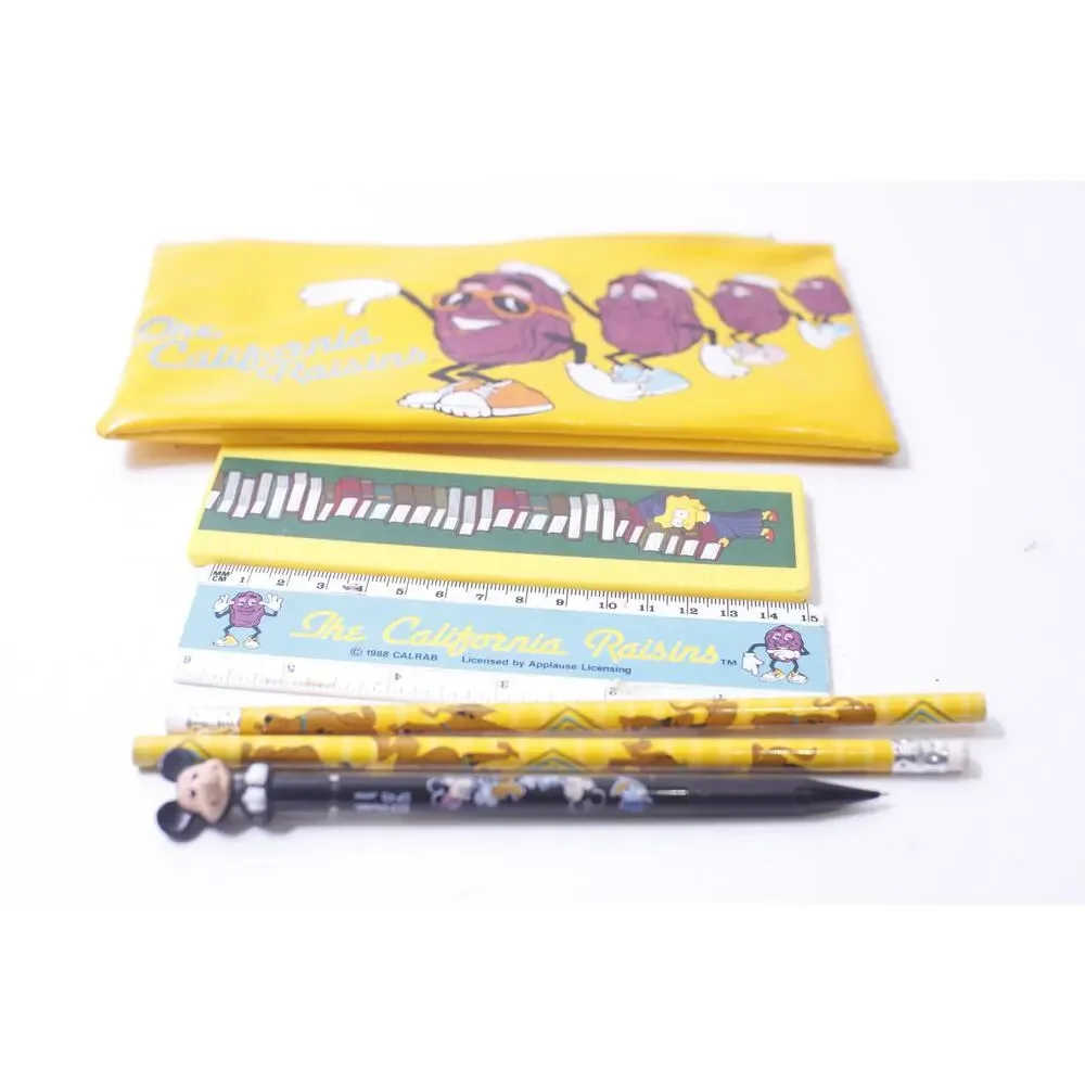 California Raisins, Pencil Box, Ruler, Pencils, Stationery, ~ 250407-WH 169